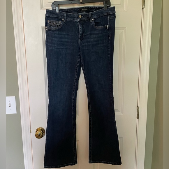 Bootleg Rhinestone Jeans - Picture 1 of 6